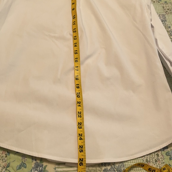 Ivanka Trump White Button Front Shirt- M - Picture 8 of 8